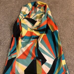 Worthington Multicolor Geometric Top